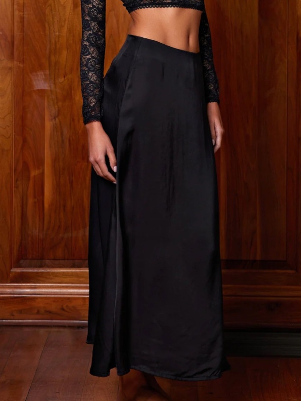 Silk Skirt - White